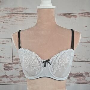 Affinitas Intimates Balconette Bra White Lace Size 36DD